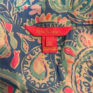 Lilly Pulitzer Blue and Pink Paisley Blouse